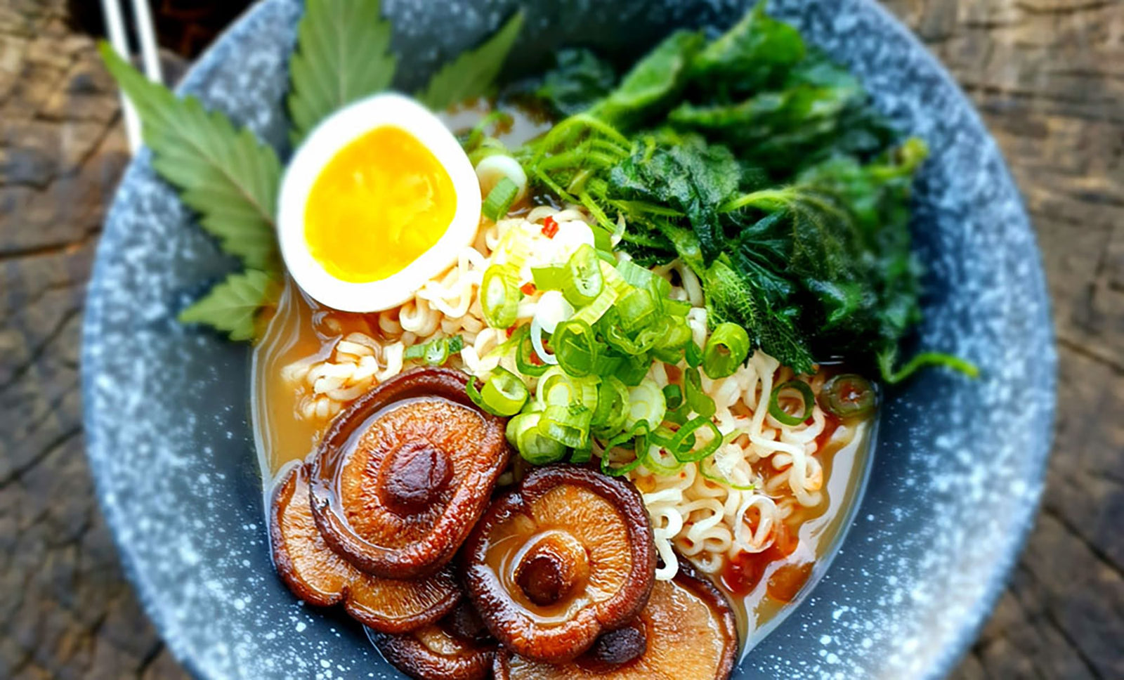 Wild Nettle and Mushroom Ramen